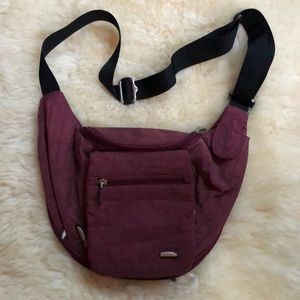 Travelon crossbody burgandy travel bag